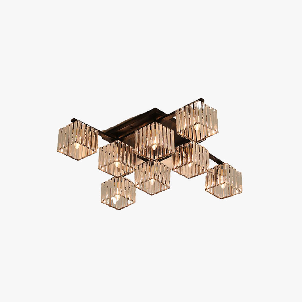 Kristy Modern Flush Mount Ceiling Light, Black/Gold - Neutralighting