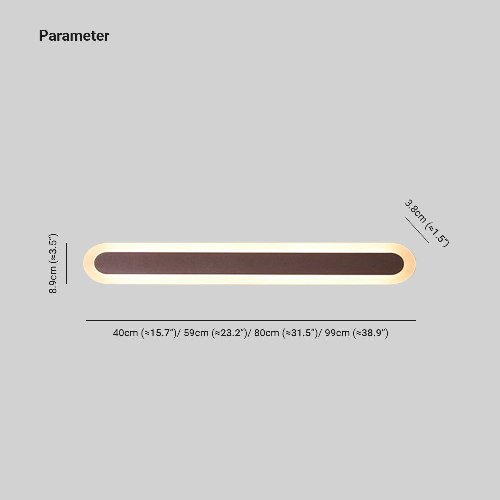 Arisha Modern Linear Vanity Wall Lamp, White/Brown, Bathroom - Neutralighting