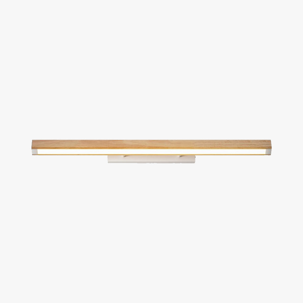Muto Minimalist Linear Wood Vanity Wall Lamp, Bathroom - Neutralighting