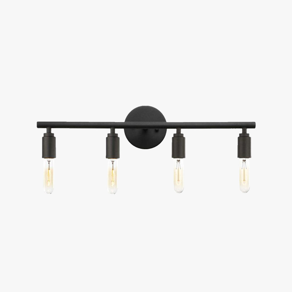 Silva Modern Glass Vanity Wall Lamp, Black, Bathroom, 3/4 Light - Neutralighting