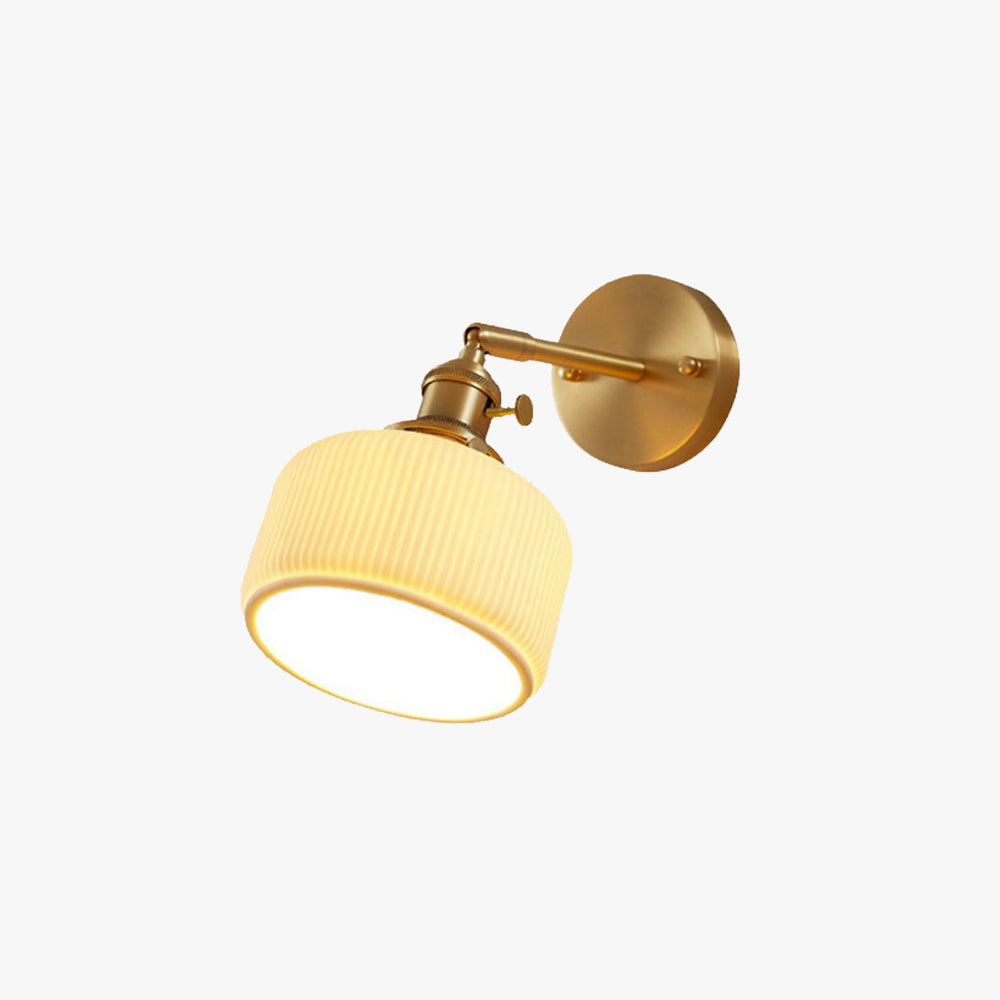 Arisha Vintage Column Ceramic Vanity Light, White, Bedroom - Neutralighting
