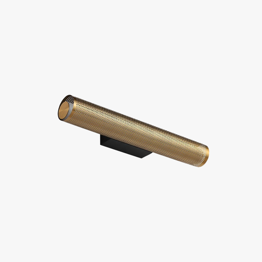 Arisha Modern Geometric Column Metal Vanity Wall Lamp, Brass - Neutralighting