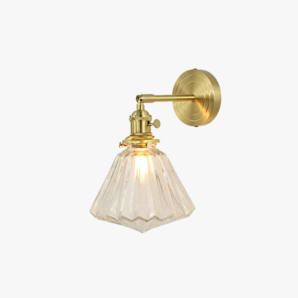 Valentina Luxury Globe/Flower Glass Vanity Wall Lamp, Gold, Bedroom - Neutralighting