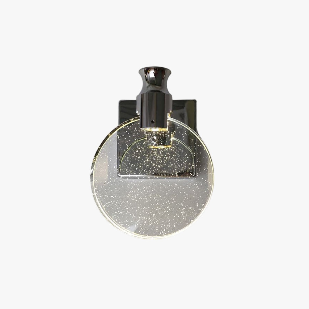 Kristy Modern Round Crystal Vanity Wall Lamp, Gold/Chrome - Neutralighting