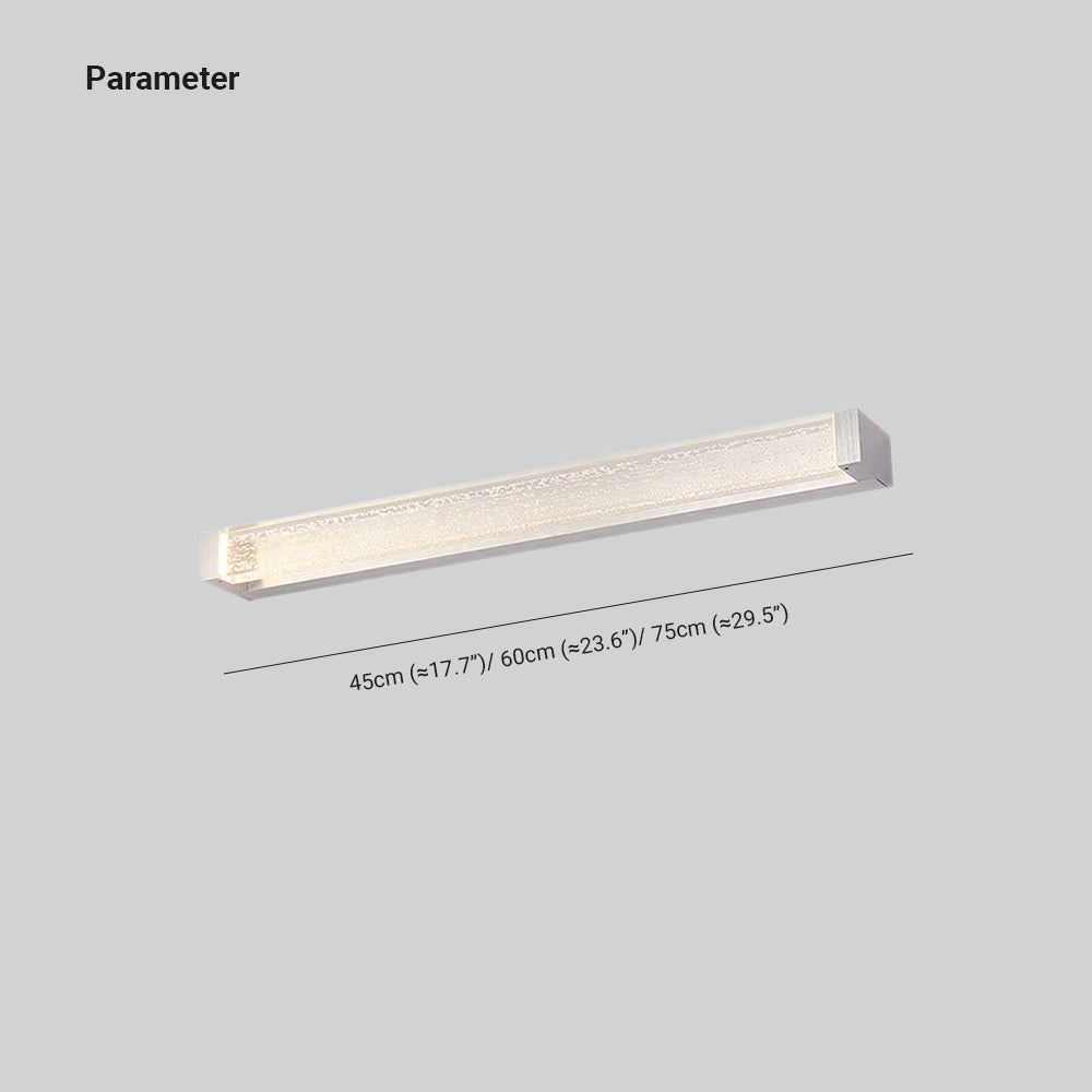 Arisha Transparent Rectangular Mirror Front Vanity LED Wall Lamp, Bathroom - Neutralighting