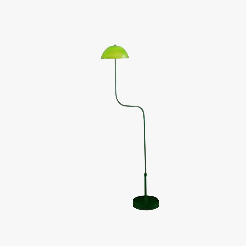 Salgado Floor Lamp Mushroom Middle Ancient, Arc Metal, Green, Dining Room - Neutralighting
