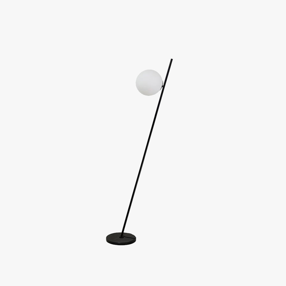 Valentina Minimalistic Black Orb Linear Floor Lamp, Living room - Neutralighting