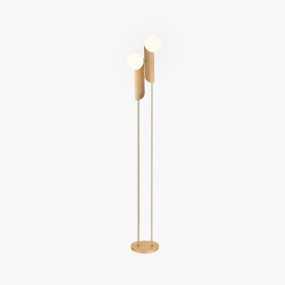 Salgado Minimalist Gold Floor Lamp, Metal, Living room - Neutralighting