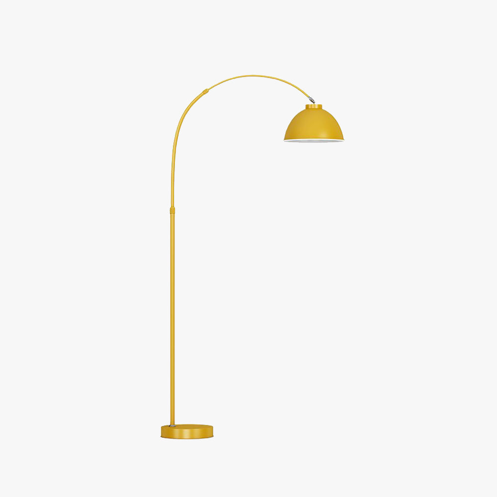 Mira Modern Arc Metal Floor Lamp, Black/Red/Yellow - Neutralighting