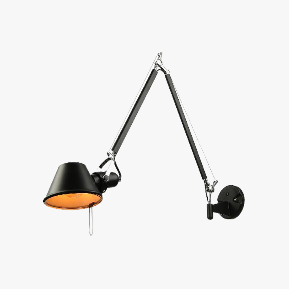 Epoch Modern Simple Adjustable Wall Lamp, Black/Chrome, Bedroom - Neutralighting
