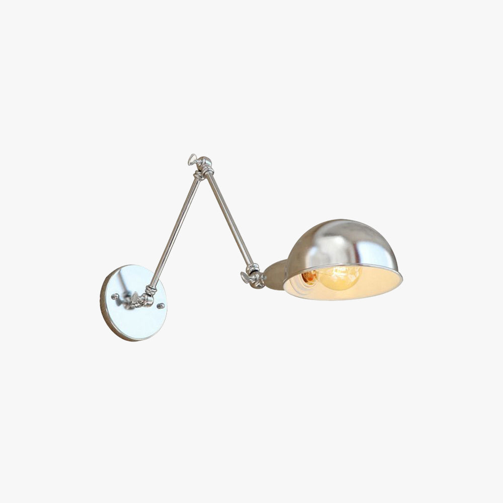 Epoch Wall Lamp Dome Minimalist, Adjustable Metal, Silver, Bedroom - Neutralighting
