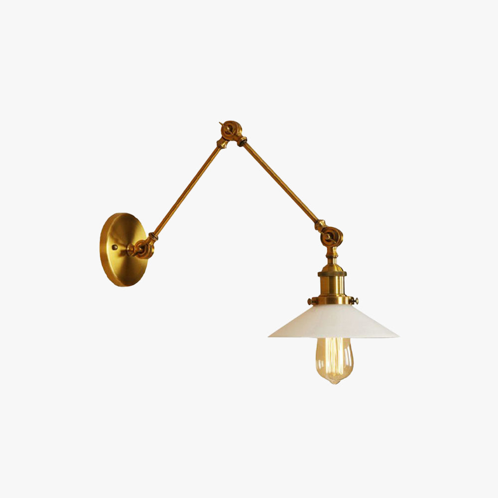 Silva Wall Lamp Retro Saucer Lampshade Metal Adjustable 2 Color, Bedroom - Neutralighting