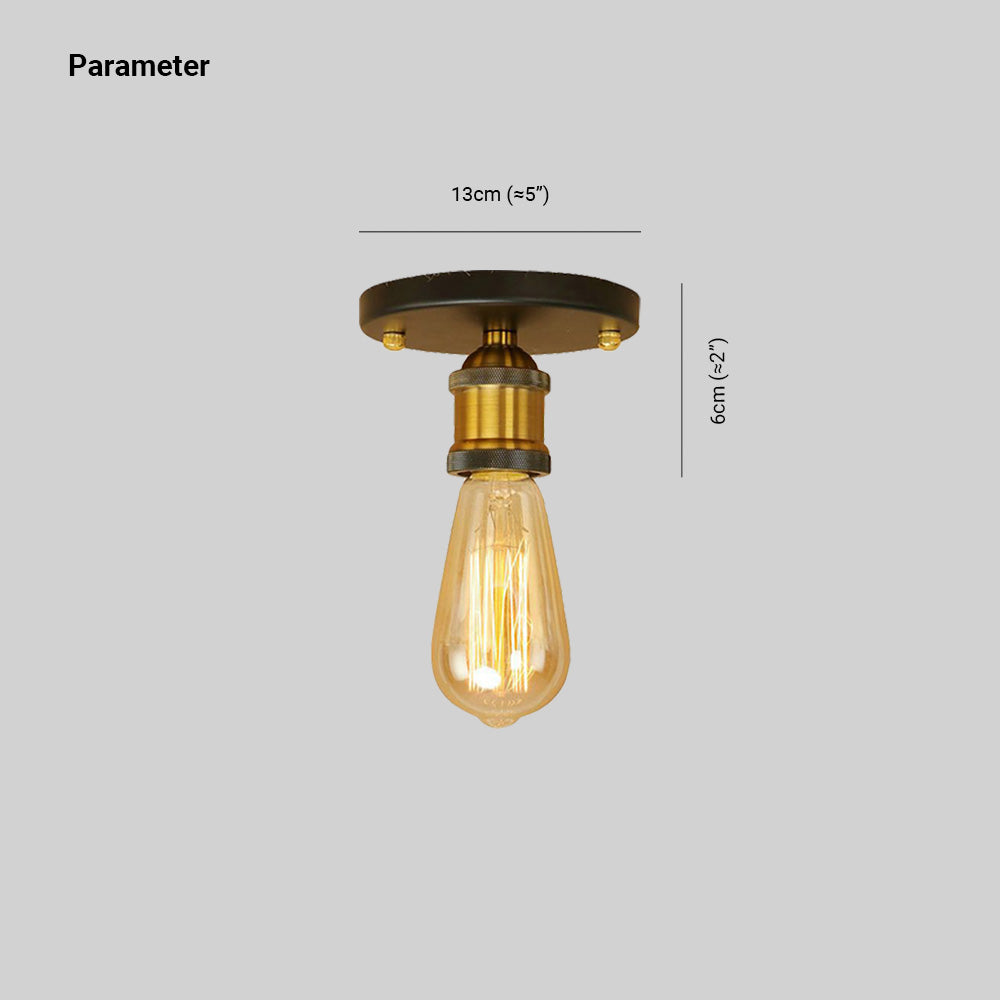 Silva Retro Vintage Bulb Semi-Flush Mount Ceiling Light - Neutralighting