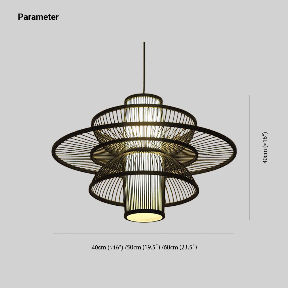 Muto Lotus-Shaped Rattan Pendant Light - Neutralighting