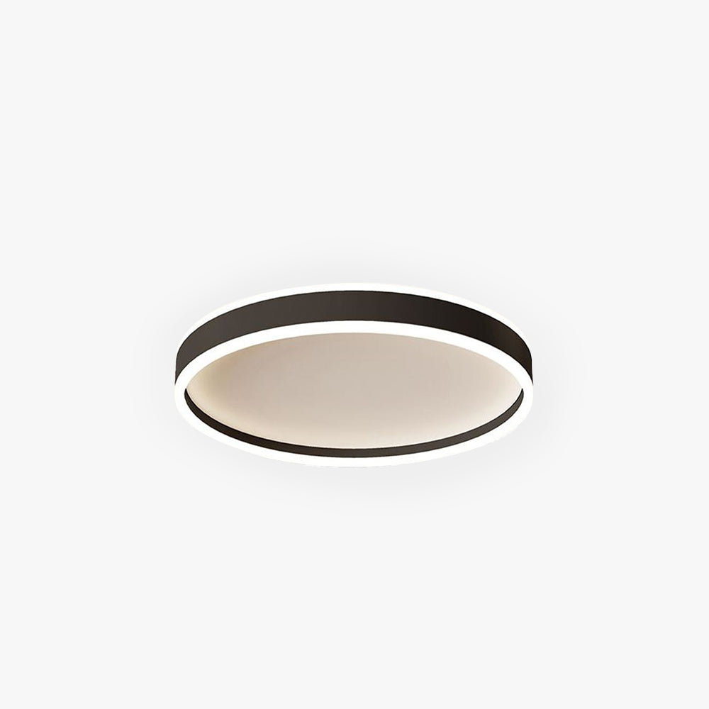 Arisha Modern Round Led Metal Flush Mount Ceiling Light, White/Black - Neutralighting
