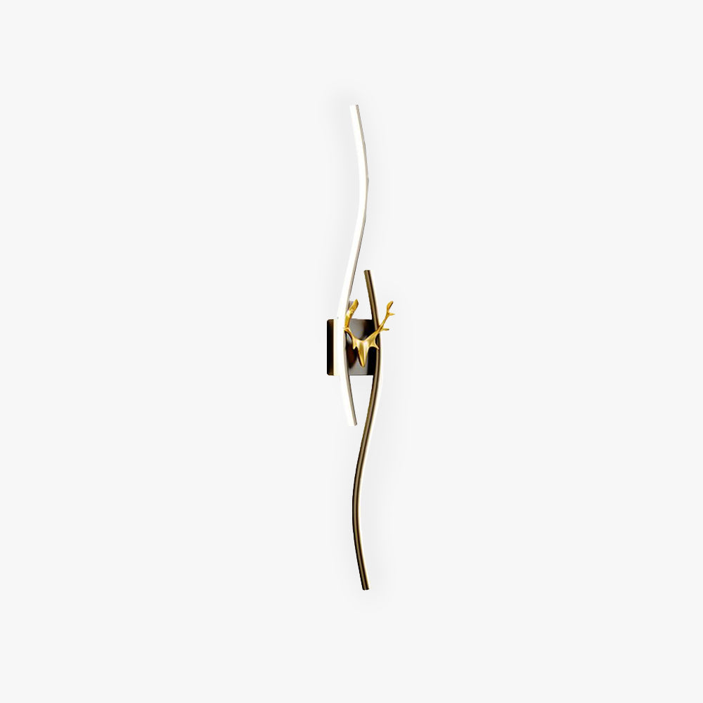 Arisha Modern Linear Metal Vanity LED Wall Lamp, Black/Gold - Neutralighting