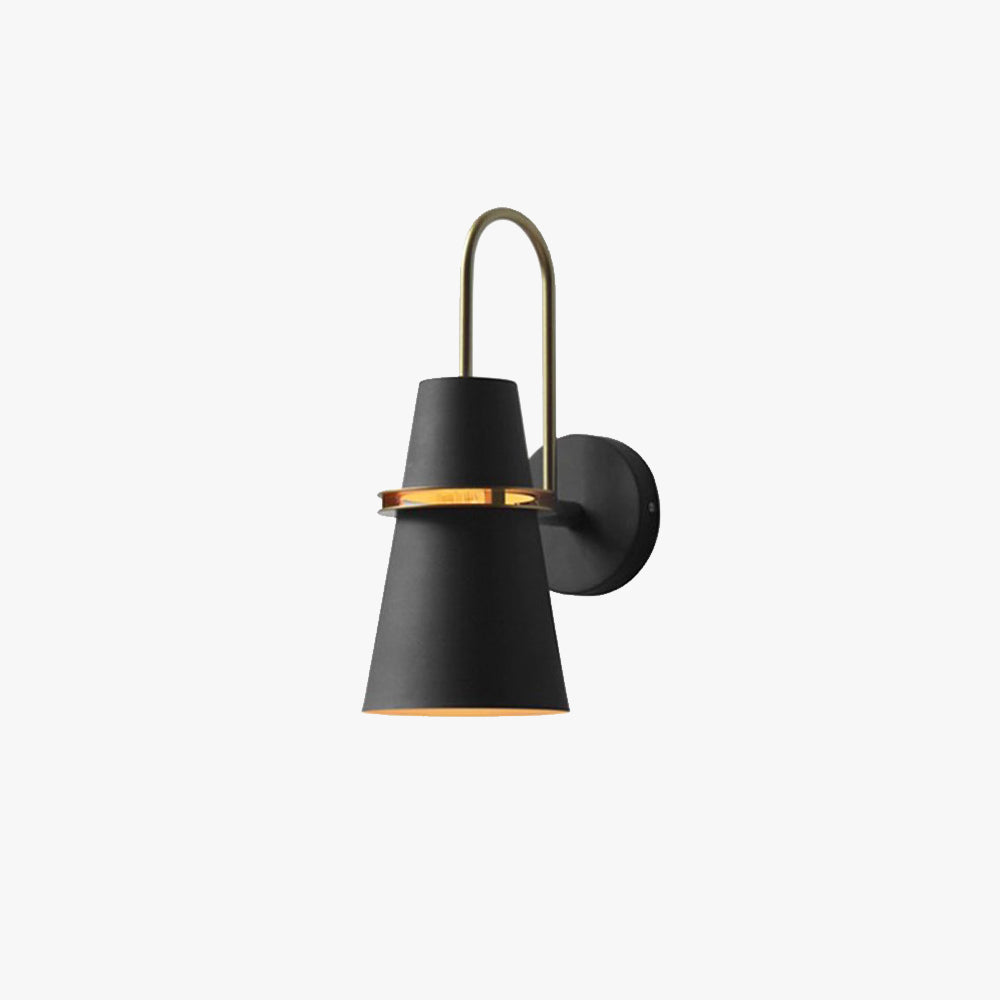 Valentina Modern Cone Metal Wall Lamp, Black/White/Blue - Neutralighting