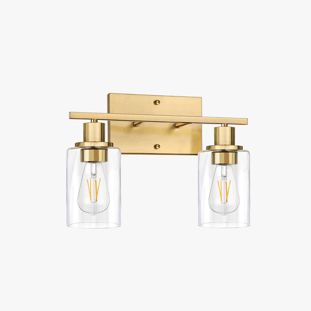 Silva Modern Mirror Front Black Vanity Wall Lamp, Metal/Glass - Neutralighting