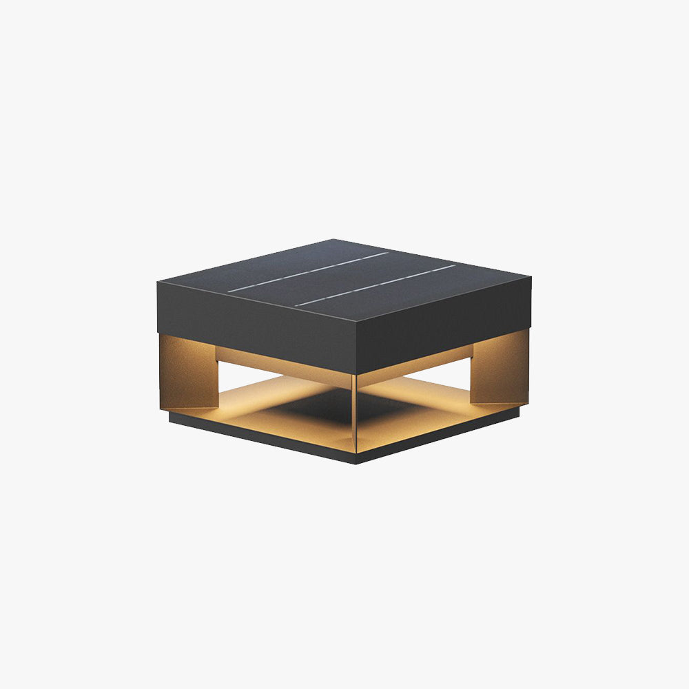 Ray Post Modern Solar Square Metal LED Outdoor Light