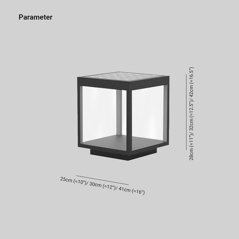 Ray Modern Rectangular Metal LED Outdoor Light Post - Neutralighting