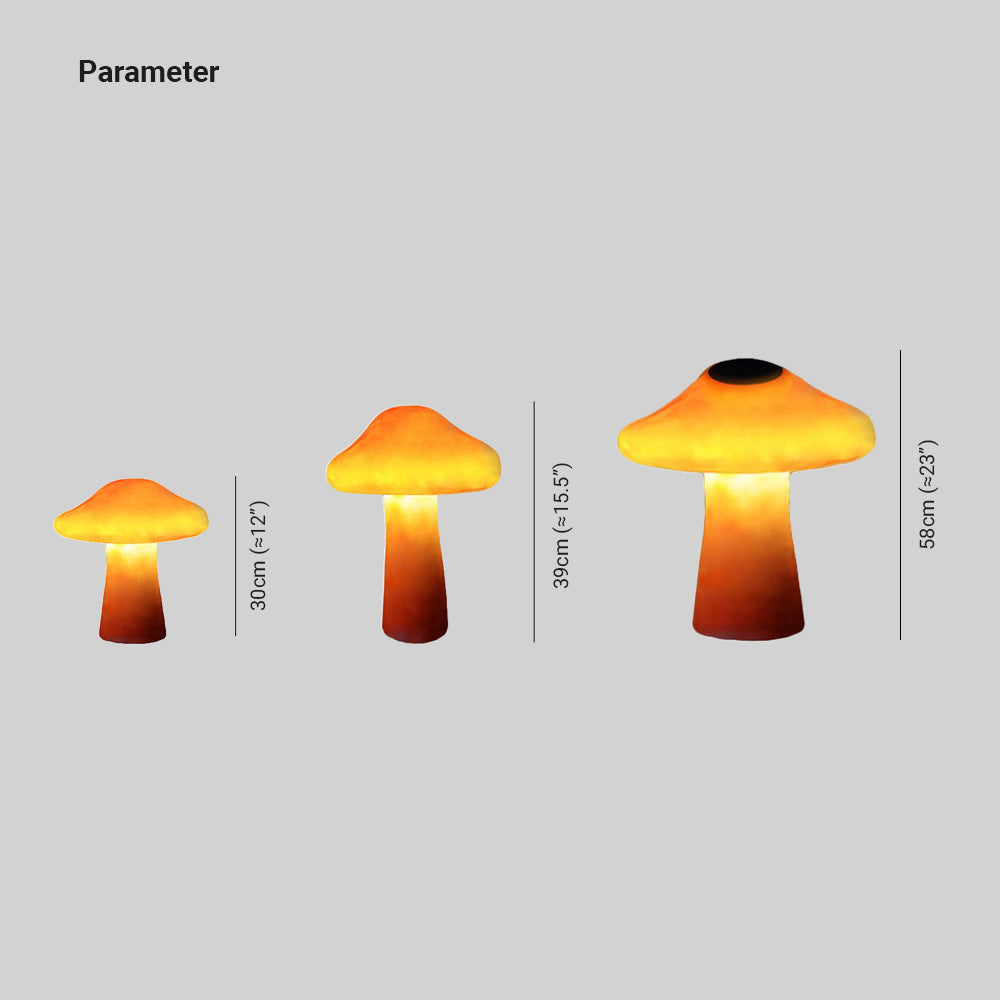 Ray Mushroom Outdoor Ground Light, Hardwired/Solar, Orange - Neutralighting