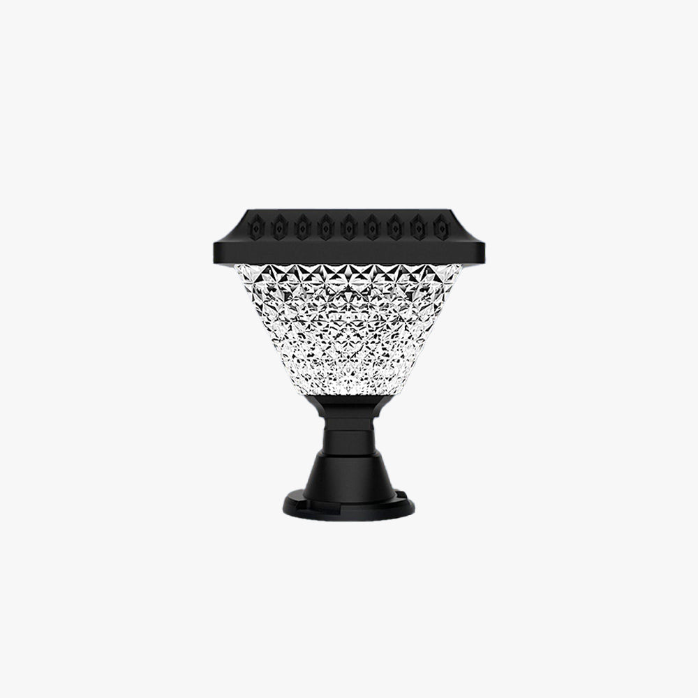 Ray Modern Geometry Acrylic Outdoor Floor Lamp, Black