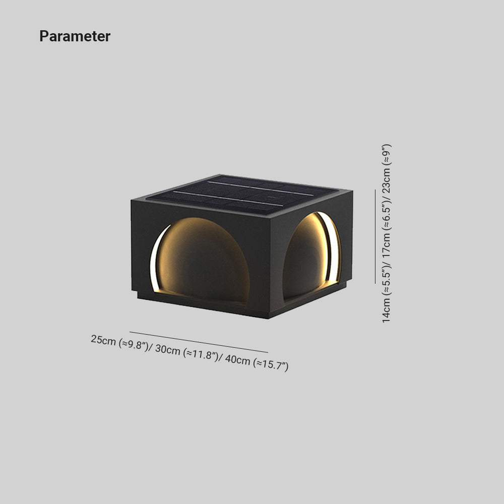 Ray Modern Rectangular Metal Outdoor Lamps Post, Black - Neutralighting