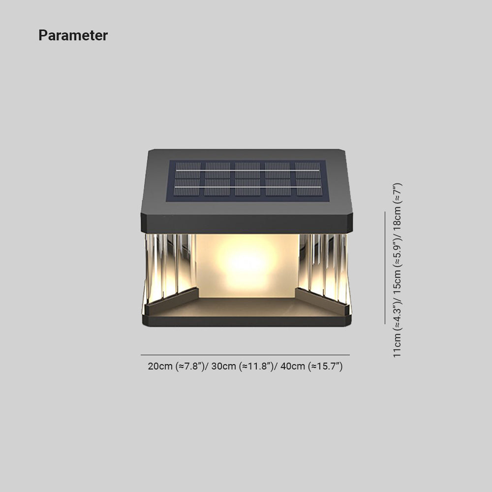 Ray Contemporary LED Rectangular Metal Wall Lamp Post, Black - Neutralighting