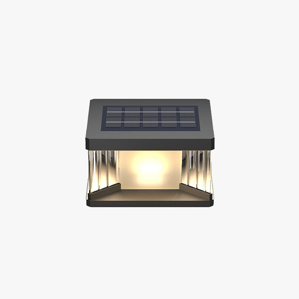 Ray Contemporary LED Rectangular Metal Wall Lamp Post, Black