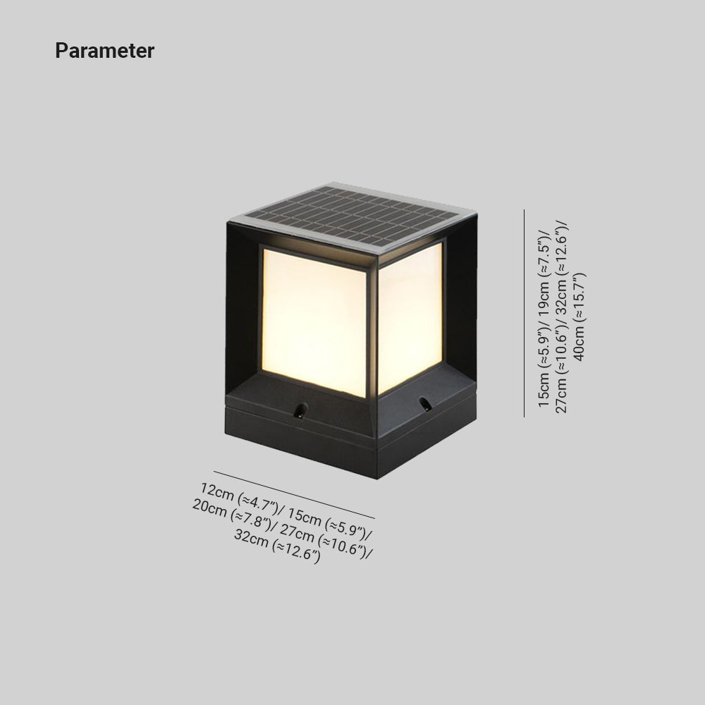 Ray Modern Simple Rectangle Metal Outdoor Floor Lamp, Black - Neutralighting