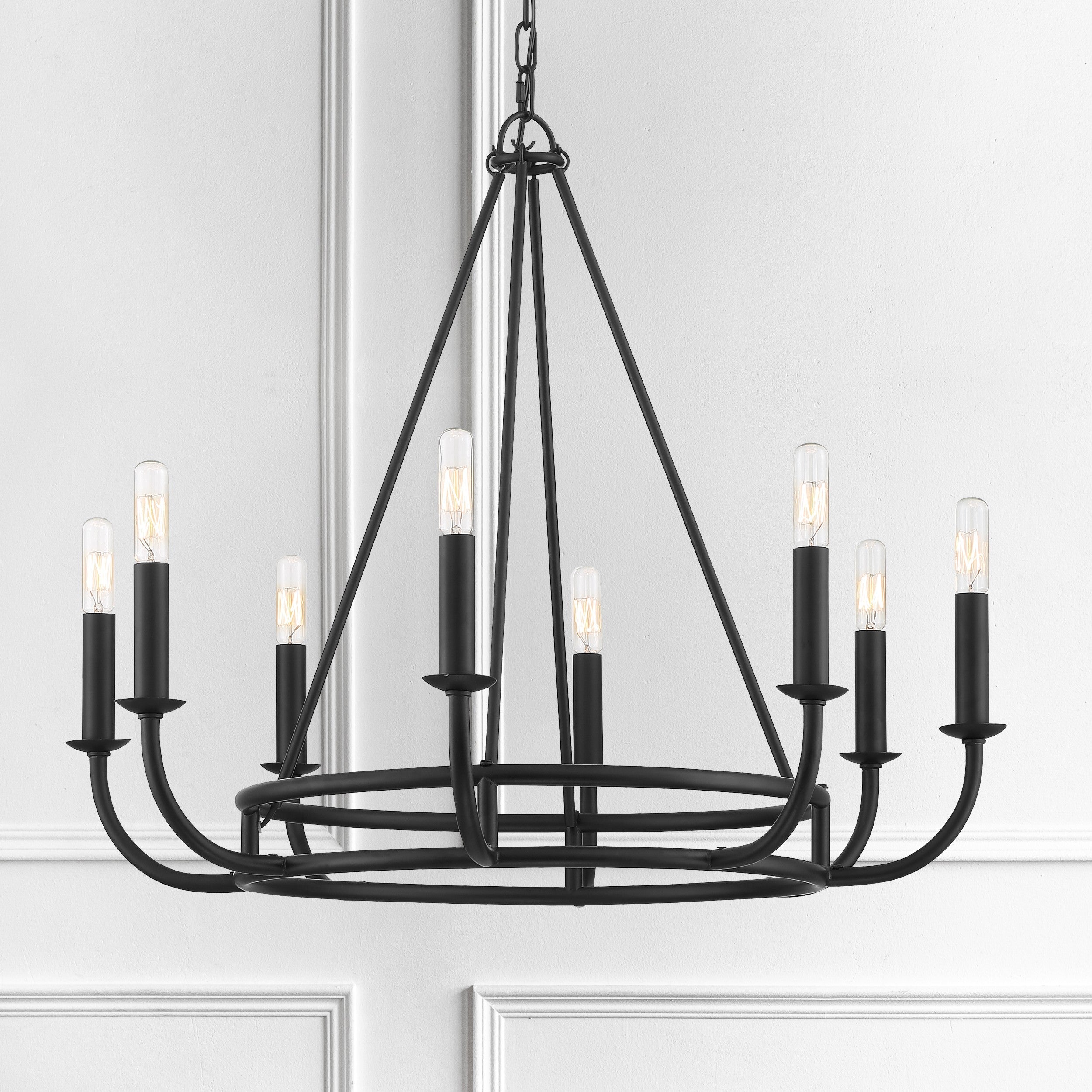 Xenuvyh Modern Minimalist Vintage Industrial Metal Chandelier - Neutralighting