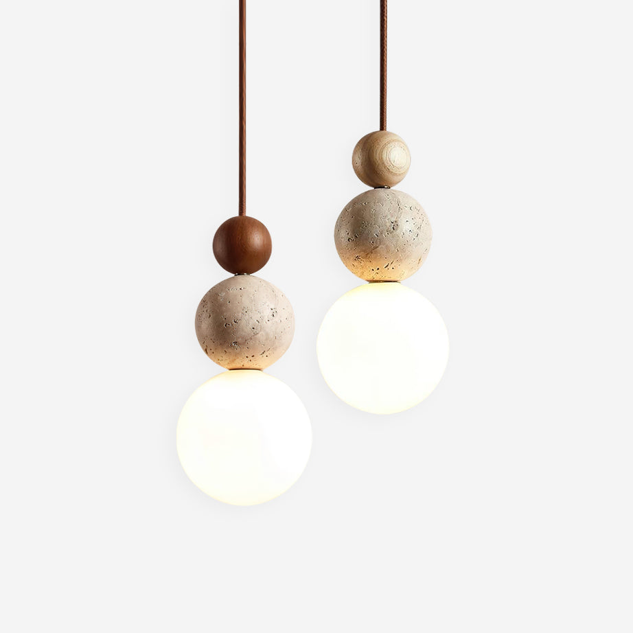 Ball Travertine Pendant Lamp - Neutralighting