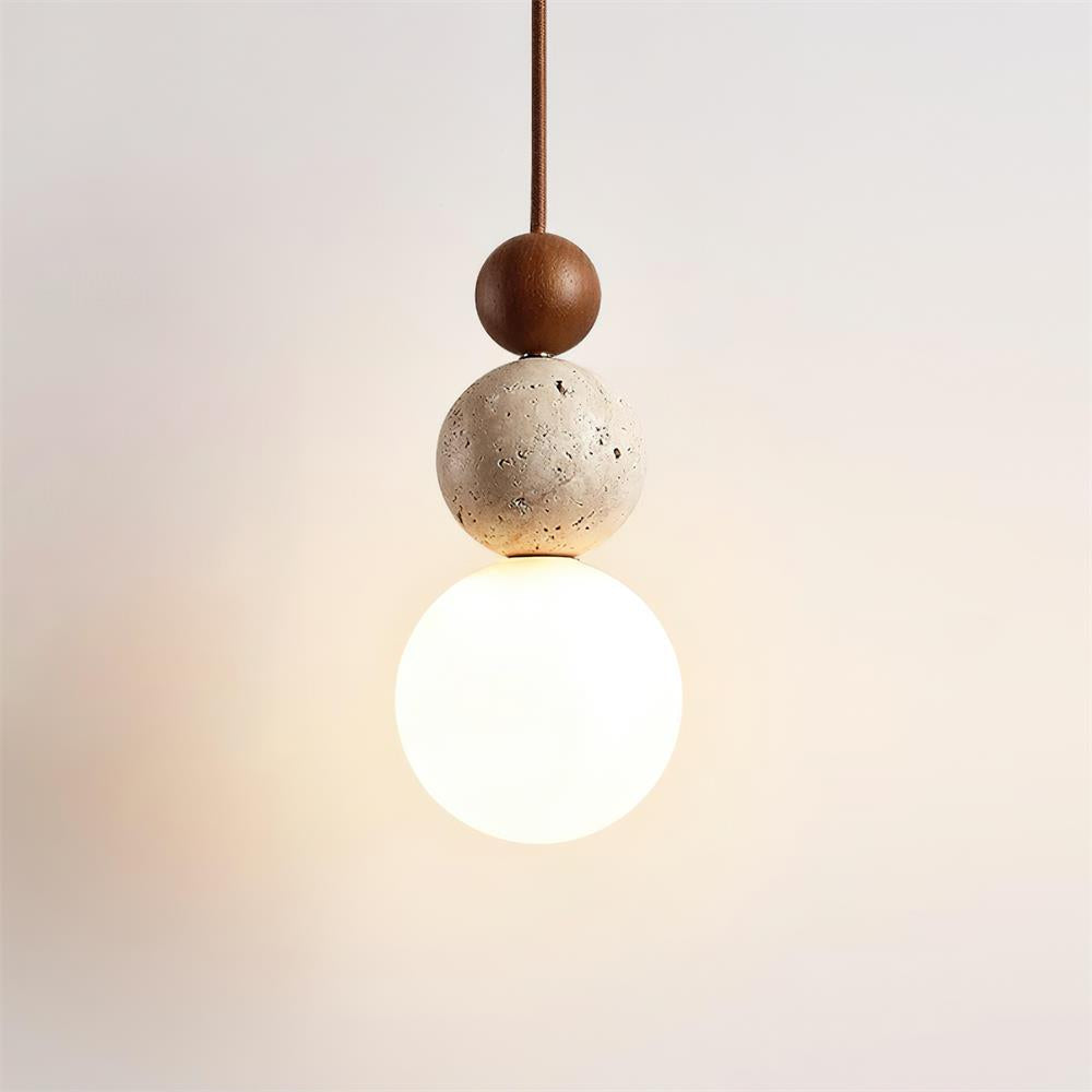Ball Travertine Pendant Lamp - Neutralighting