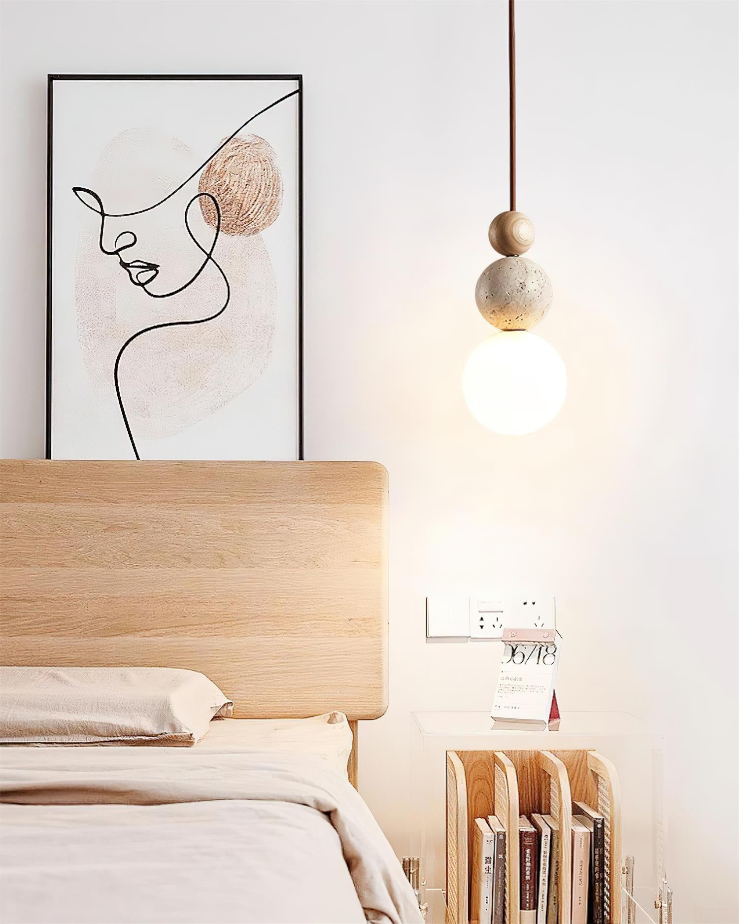 Ball Travertine Pendant Lamp - Neutralighting