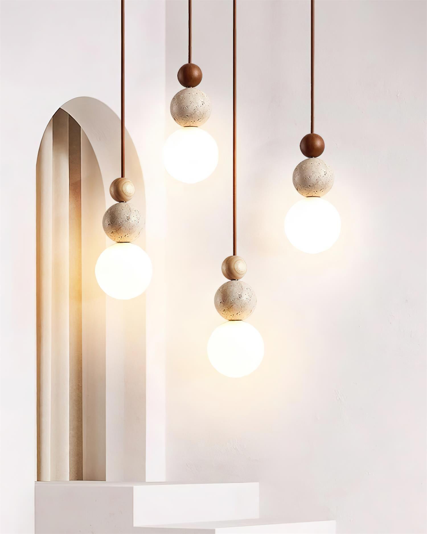Ball Travertine Pendant Lamp - Neutralighting
