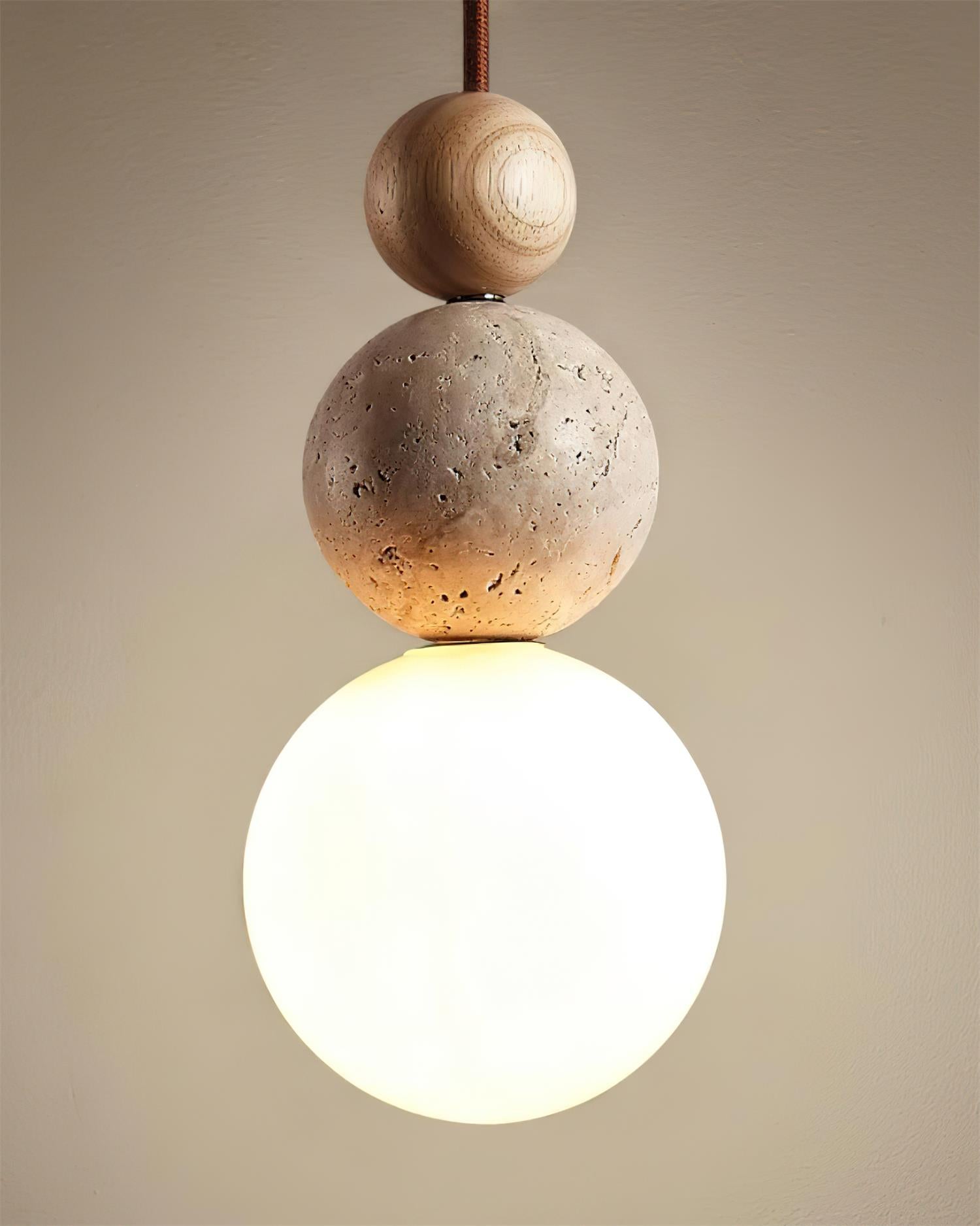 Ball Travertine Pendant Lamp - Neutralighting