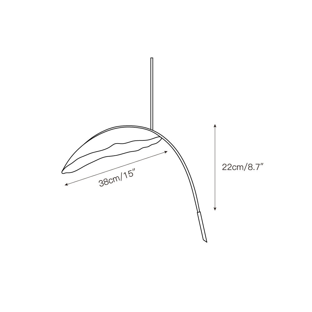Rauduvyu Modern Minimalist Leaf Black Metal Chandelier - Neutralighting