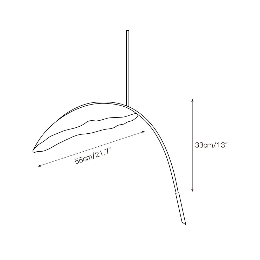 Rauduvyu Modern Minimalist Leaf Black Metal Chandelier - Neutralighting