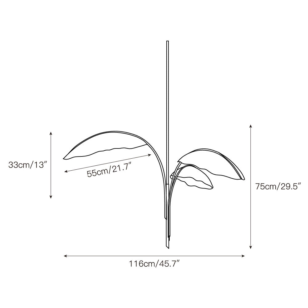Rauduvyu Modern Minimalist Leaf Black Metal Chandelier - Neutralighting