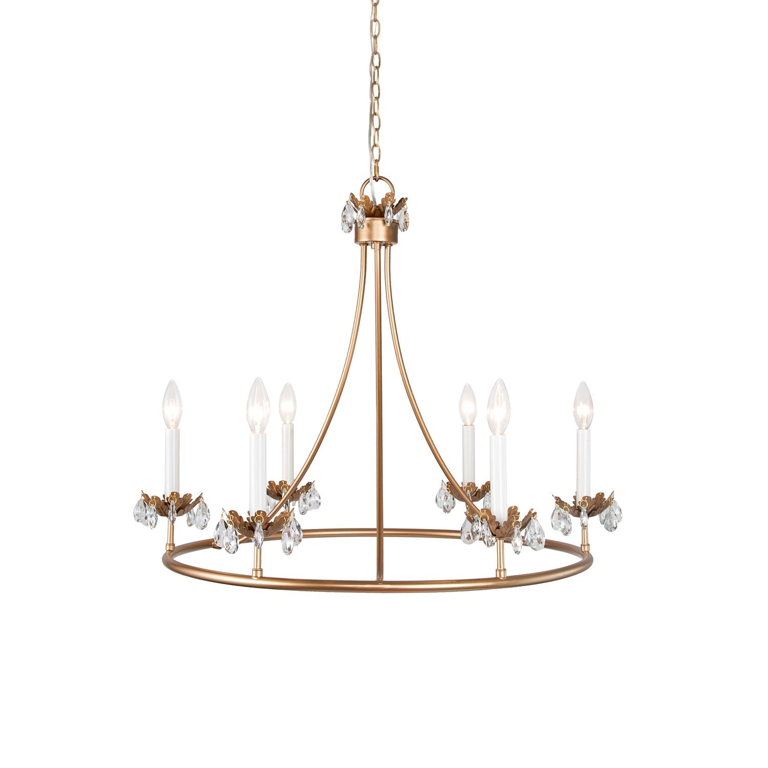 Yrvuvyh Vintage Industrial Luxury Brass Crystal Chandelier - Neutralighting