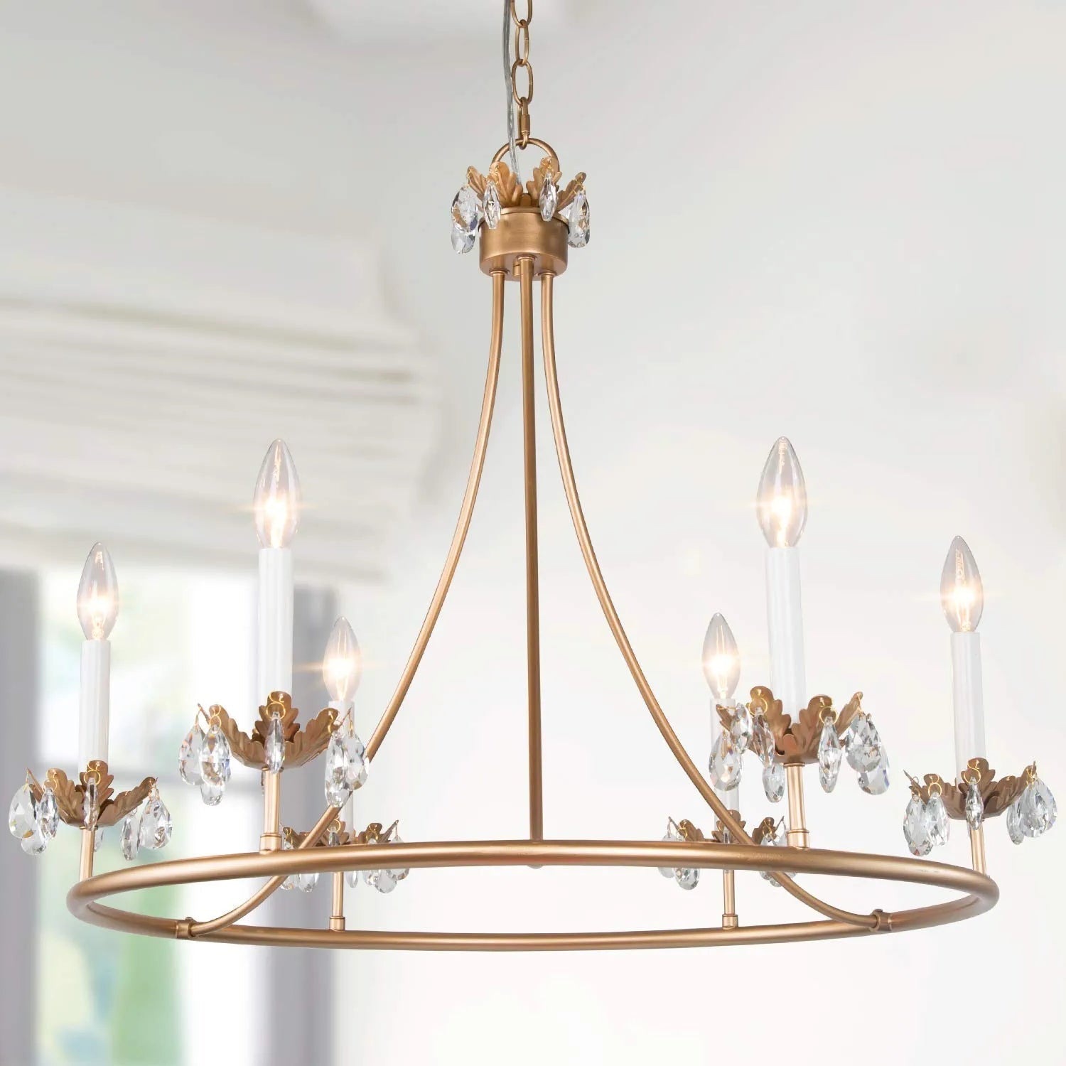 Yrvuvyh Vintage Industrial Luxury Brass Crystal Chandelier - Neutralighting