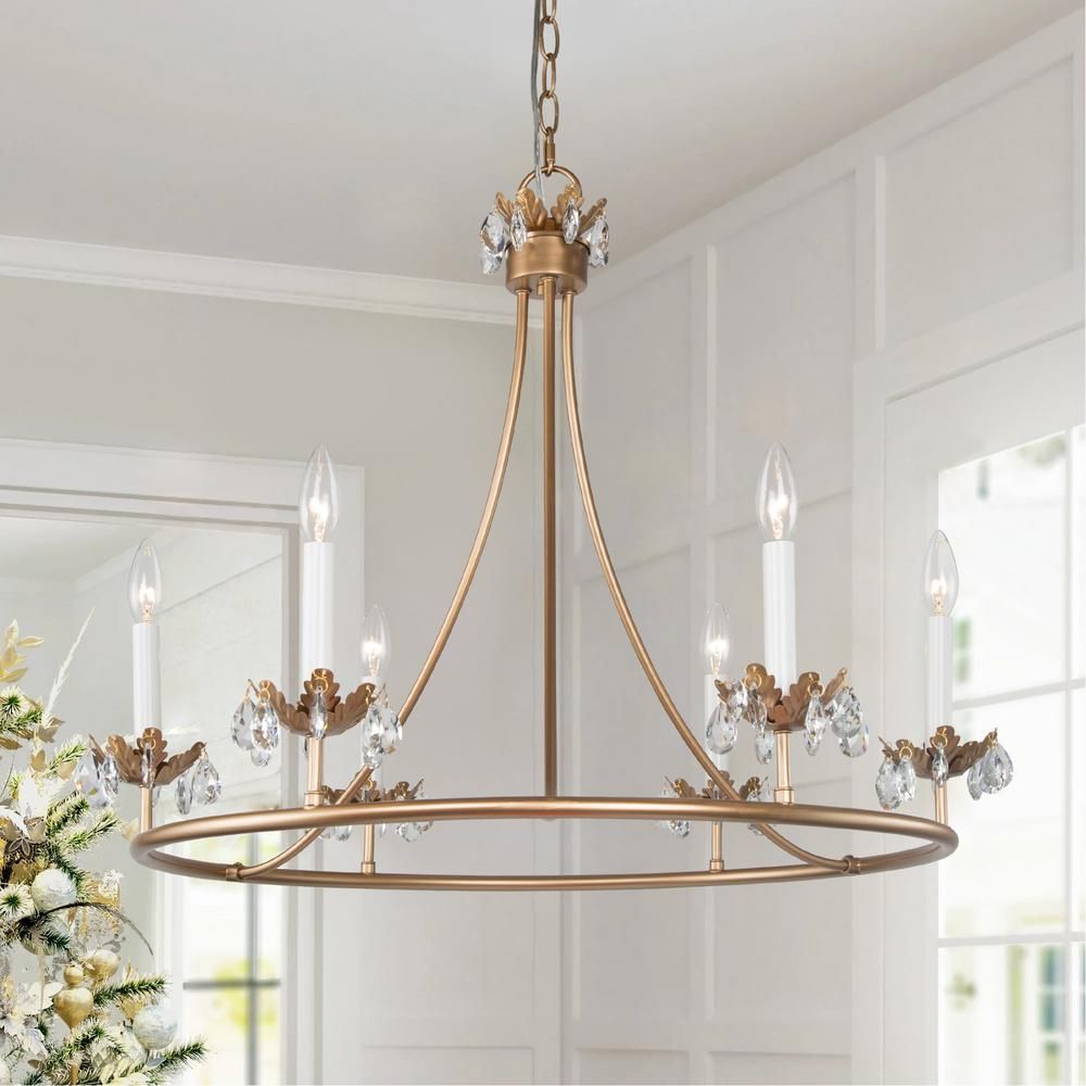 Yrvuvyh Vintage Industrial Luxury Brass Crystal Chandelier - Neutralighting