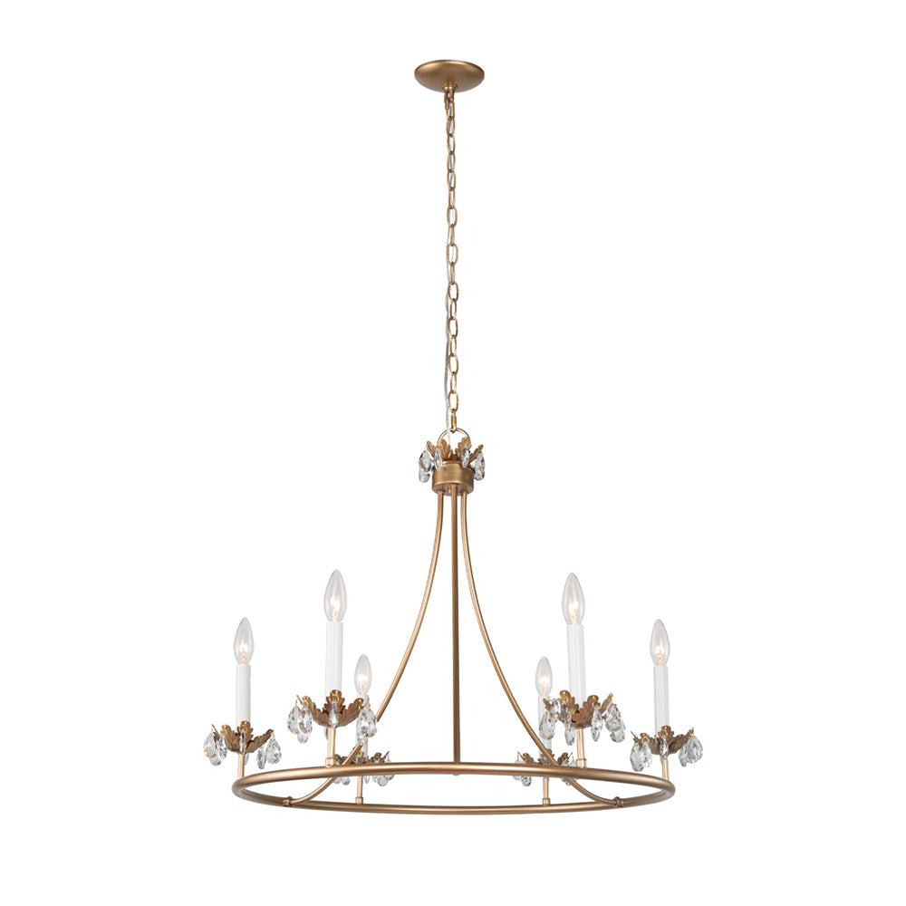 Yrvuvyh Vintage Industrial Luxury Brass Crystal Chandelier - Neutralighting