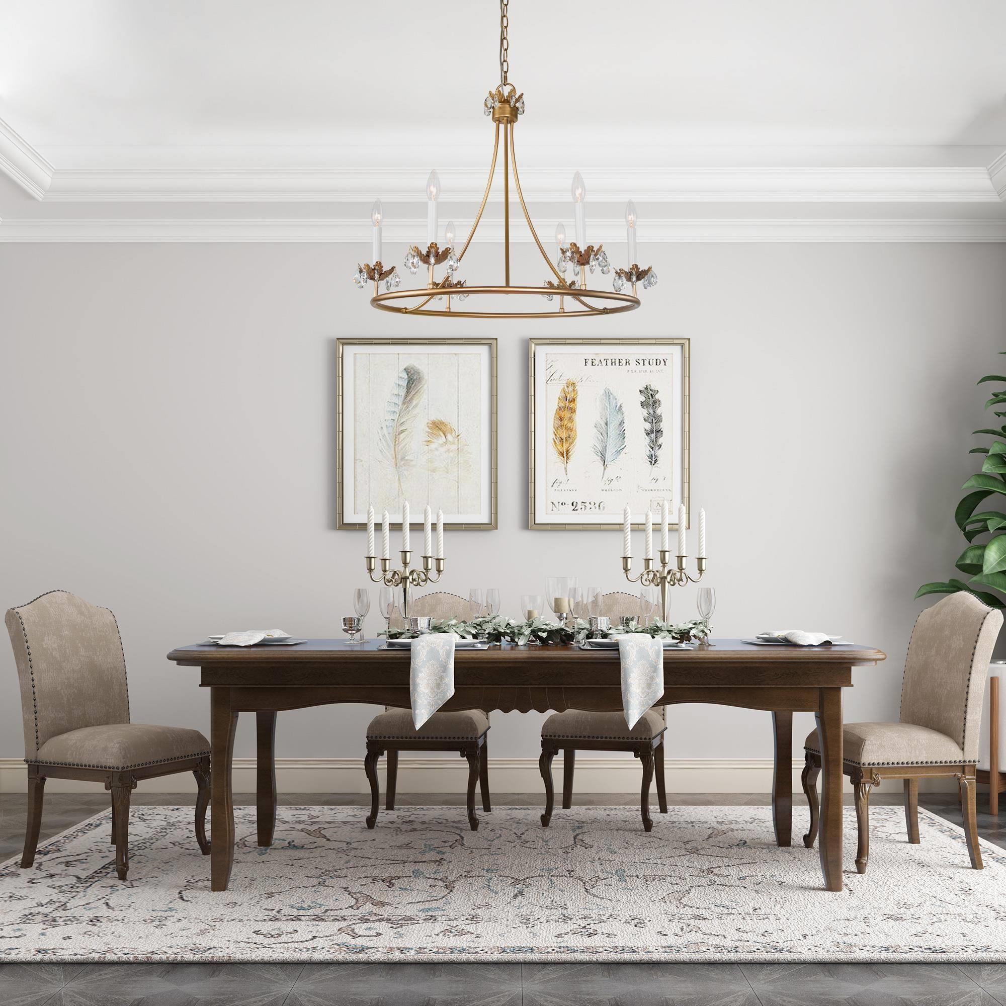 Yrvuvyh Vintage Industrial Luxury Brass Crystal Chandelier - Neutralighting