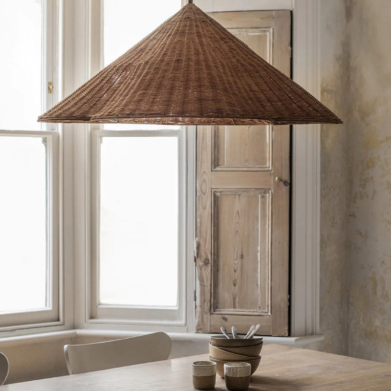 Muto Vintage Rattan Pendant Light Living Room Bedroom - Neutralighting