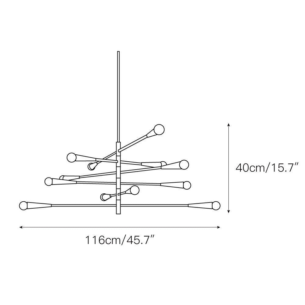 Sifuvyu Modern Minimalist Brass Metal Chandelier - Neutralighting