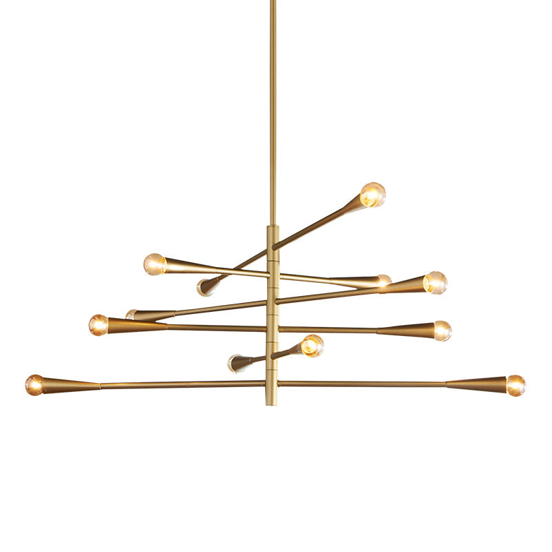 Sifuvyu Modern Minimalist Brass Metal Chandelier - Neutralighting