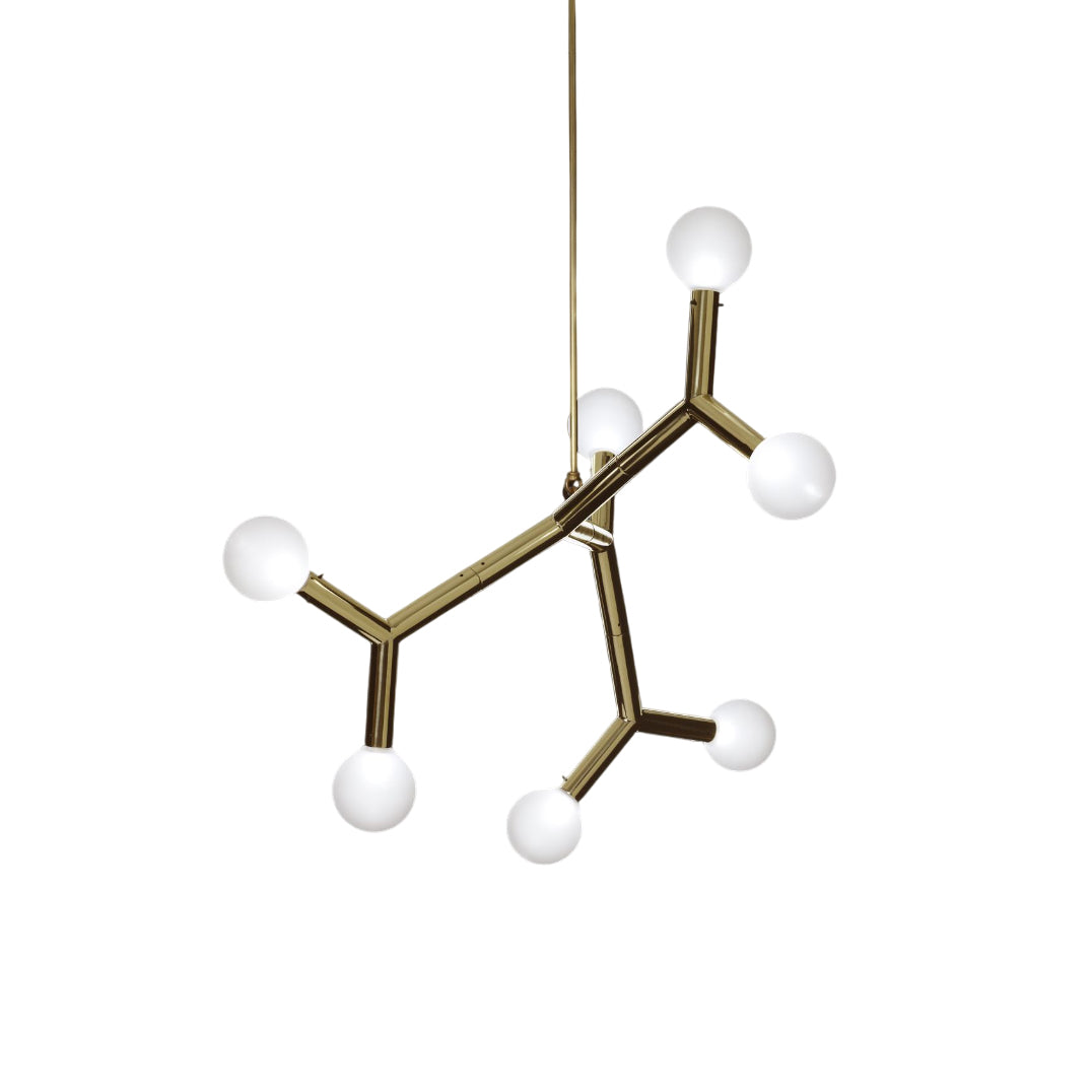 Ulfuvyu Modern Minimalist Ball Brass Glass Chandelier - Neutralighting