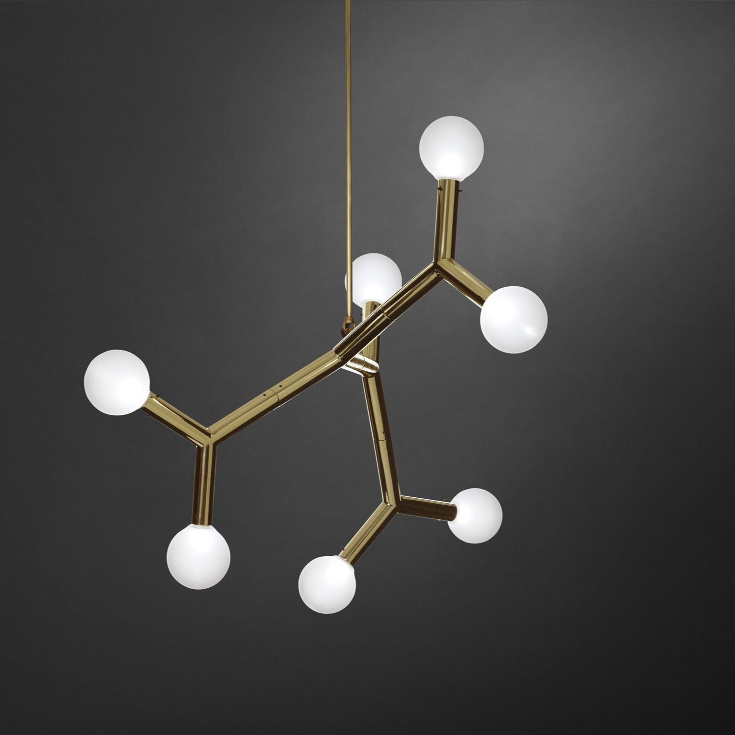 Ulfuvyu Modern Minimalist Ball Brass Glass Chandelier - Neutralighting