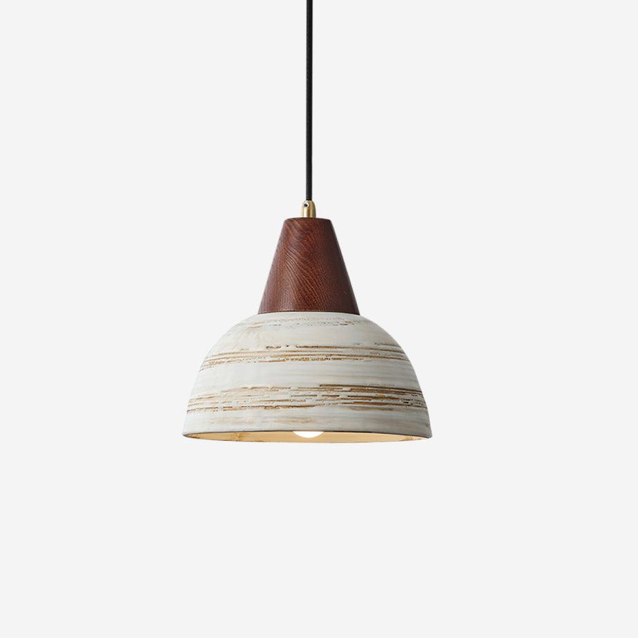 Pendant Lamp Textured Ceramic Shade Tapered Nordic Minimalist - Neutralighting